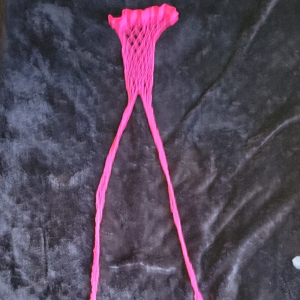 Vibrant Pink Fishnet Stockings